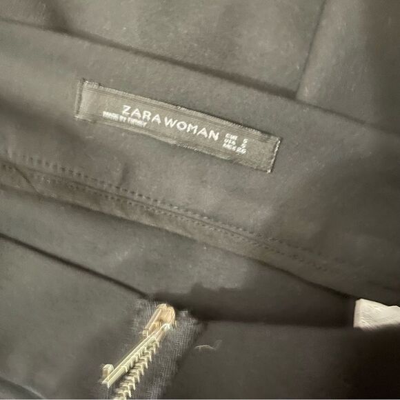 Zara Zip High Low Black Flounce Skirt Size Small - Picture 10 of 10